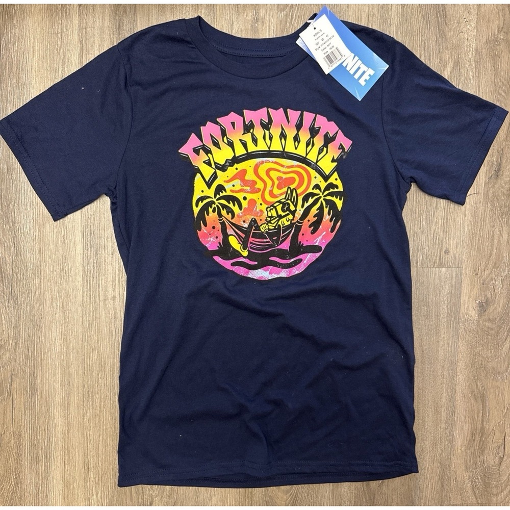 Fortnite Graphic T Shirt Youth 18/20 Navy NWT Epic Games Kohl's